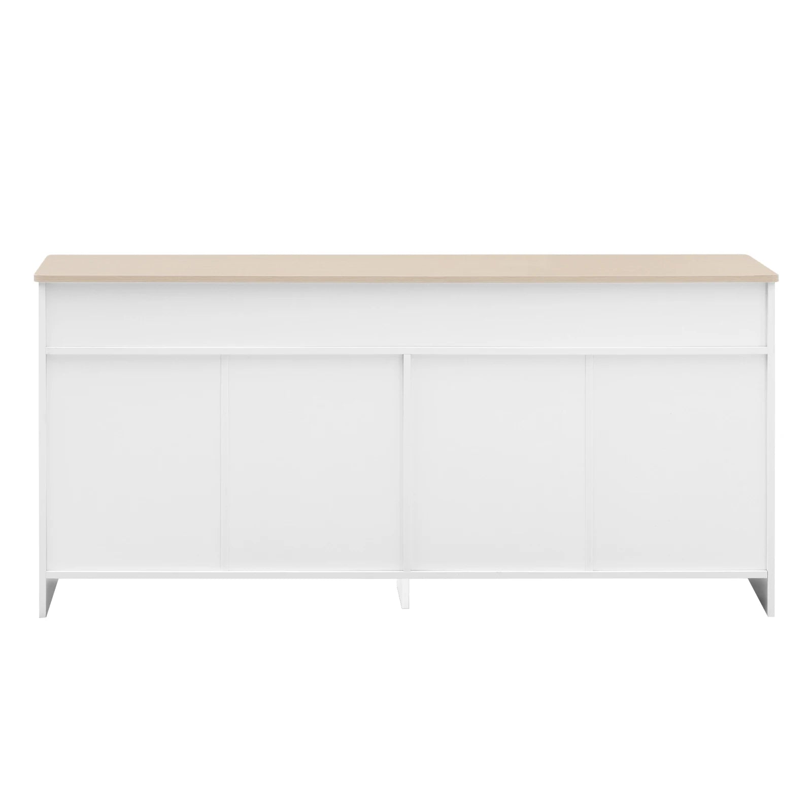 Anajqaqia Sideboard, Storage Cabinet, Multifunctional Cabinet with 4 Doors and 3 Drawers, Suitable for Living Room, White