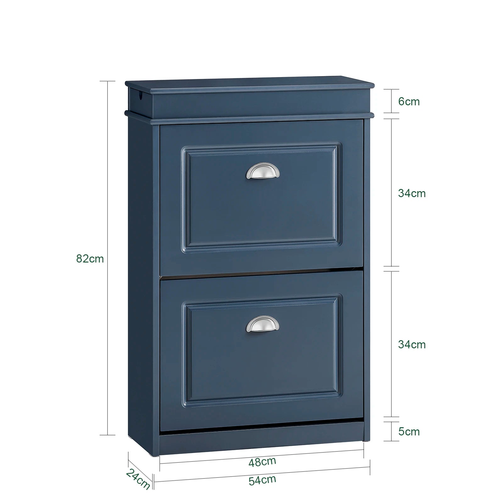 SoBuy FSR79 Shoe cabinet with 4 flap shoe rack shoe dump truck with 8 shelf surfaces Shoe chest of drawers Shoe shelf