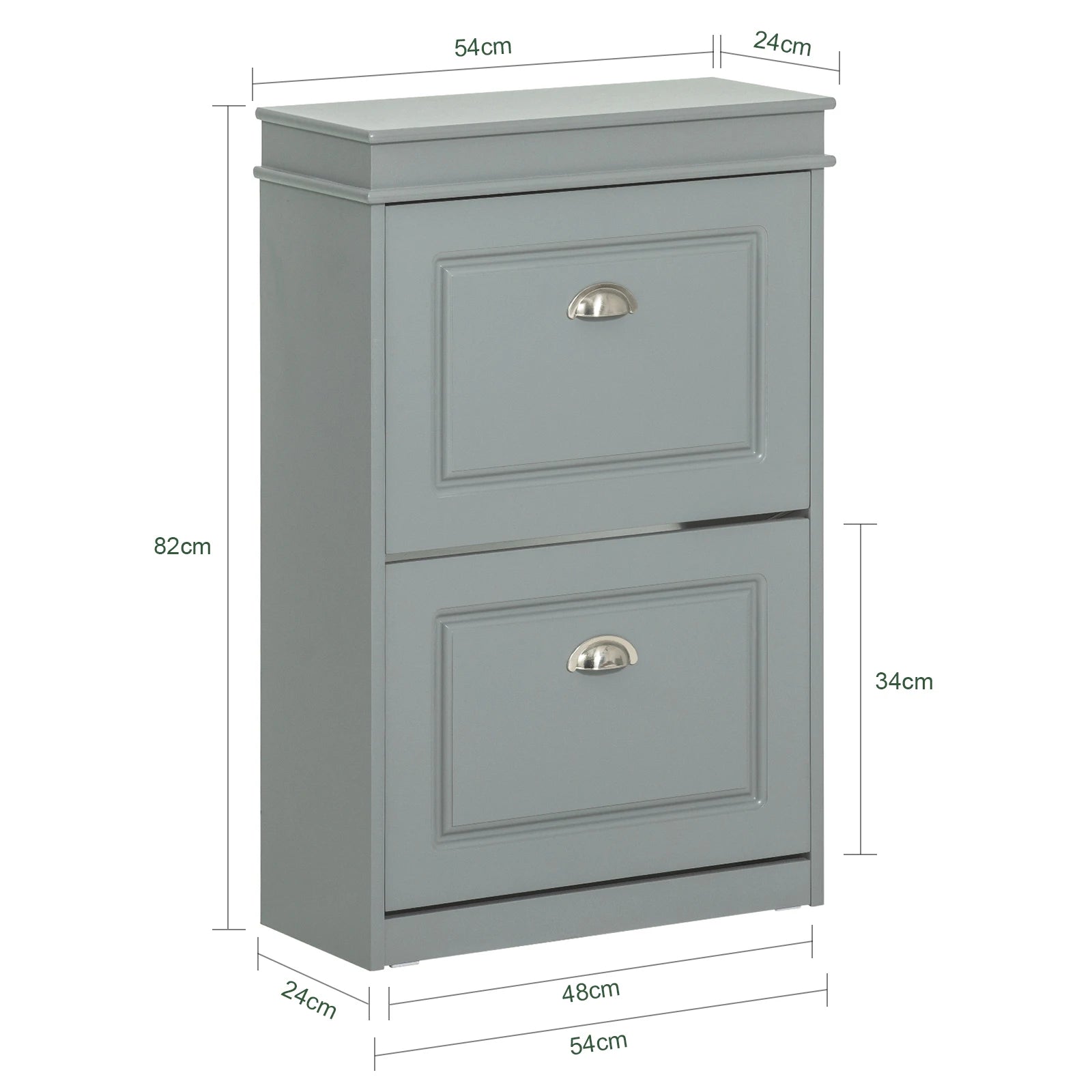 SoBuy FSR79 Shoe cabinet with 4 flap shoe rack shoe dump truck with 8 shelf surfaces Shoe chest of drawers Shoe shelf