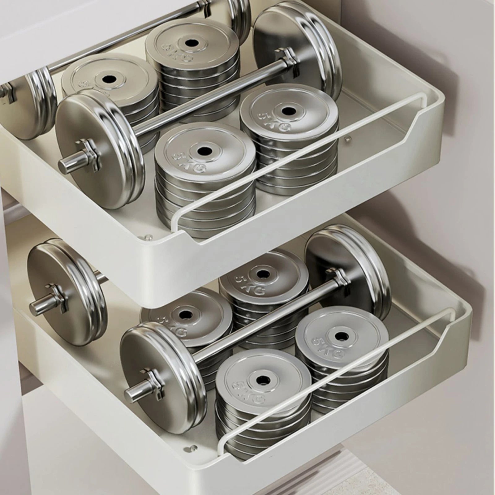 Pull Out Cabinet Organizer Fixed with Damping Guide, Heavy Duty Sliding Drawer Noiseless Slide Out Pantry Shelves For Kitchen