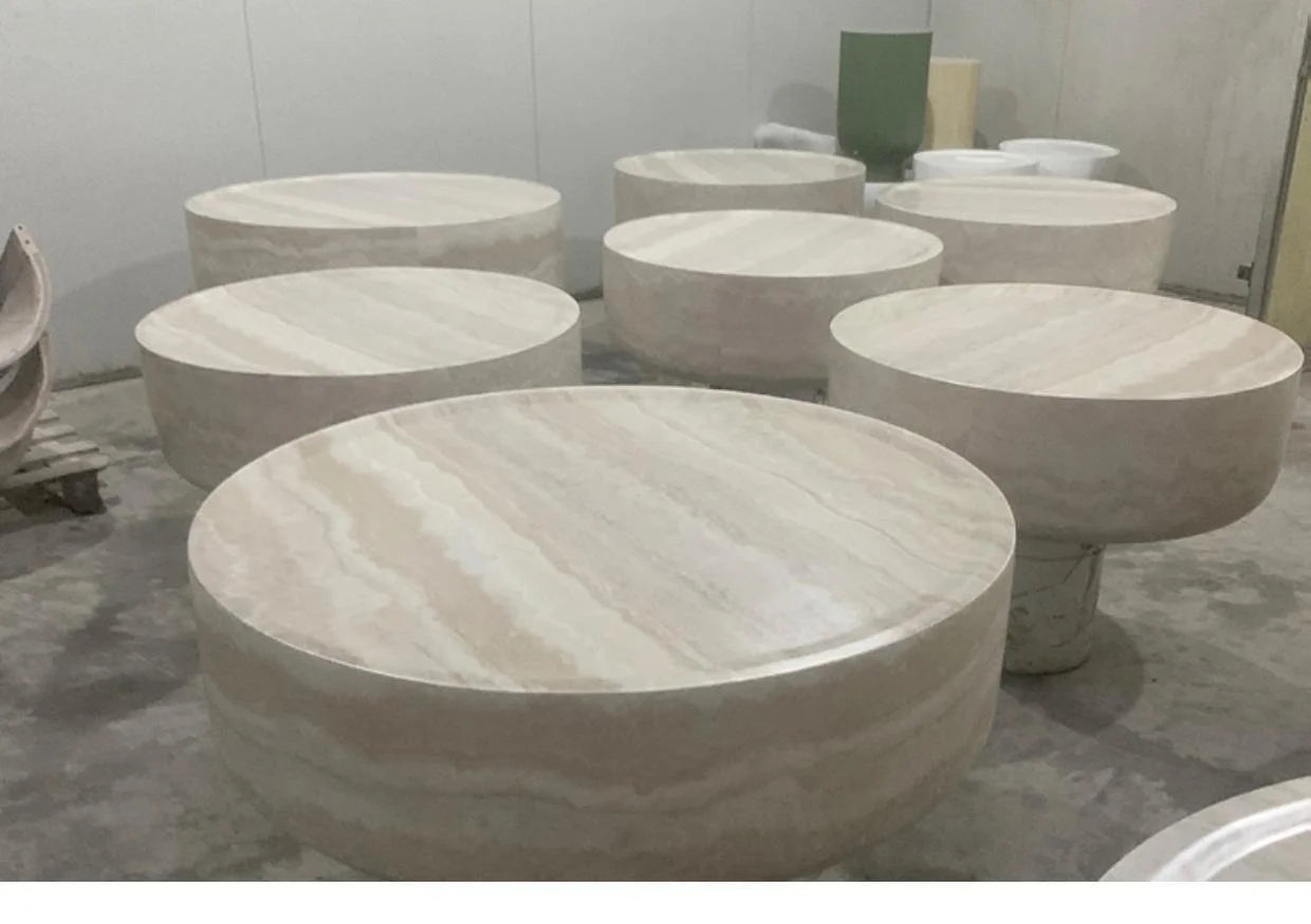 Modern Round Side Table Clear Japanese Industrial Simple Cute Space Saving Coffee Table Unique Mesas Bajas Living Room Furniture