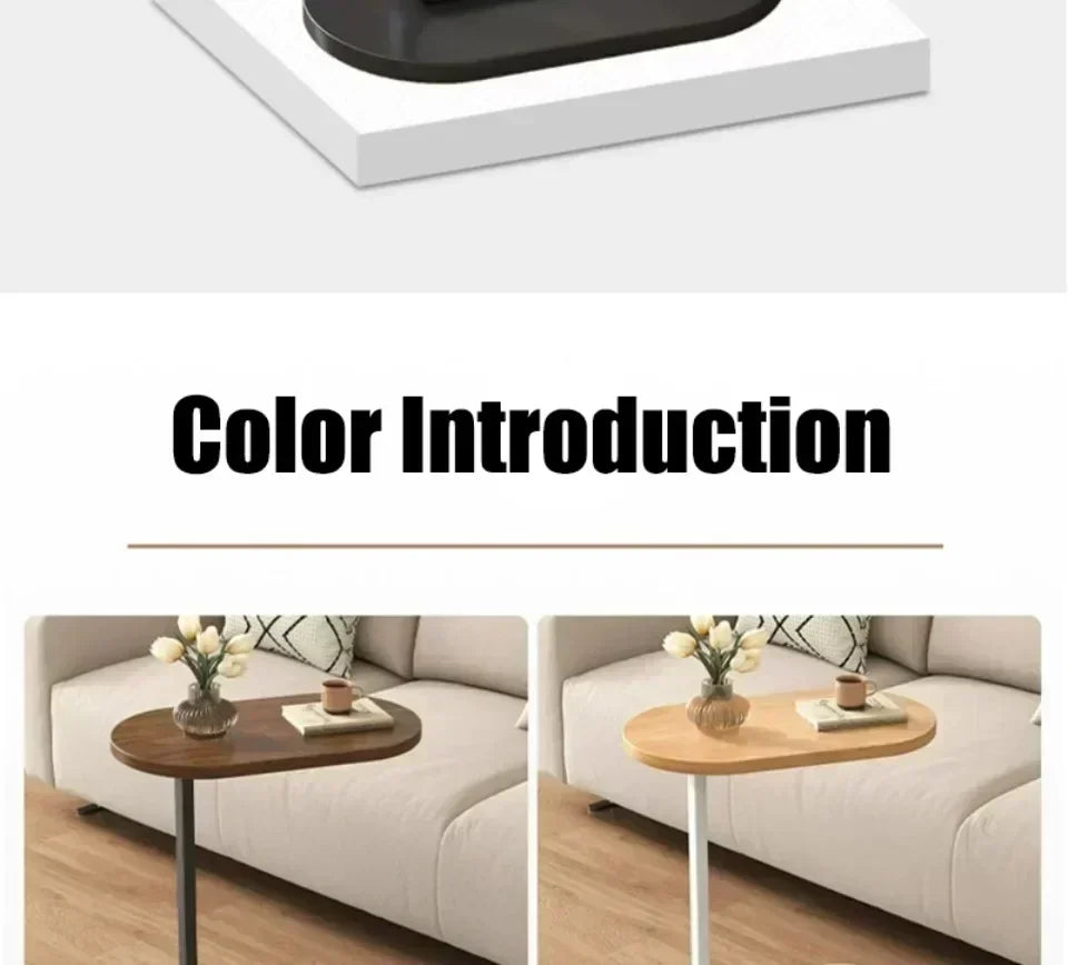 C-shaped Side Table Small Coffee Table Living Room Sofa Table Home Portable Modern Light Luxury Style Home Compact Coffee Table