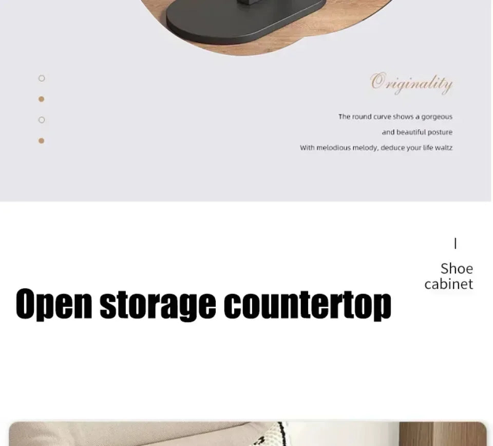 C-shaped Side Table Small Coffee Table Living Room Sofa Table Home Portable Modern Light Luxury Style Home Compact Coffee Table