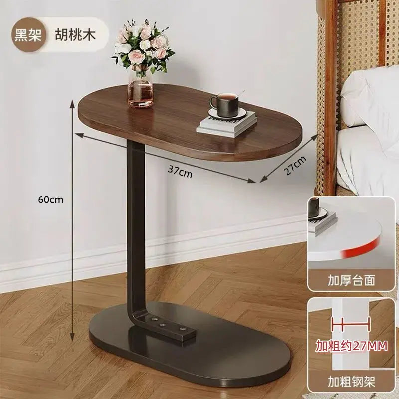 C-shaped Side Table Small Coffee Table Living Room Sofa Table Home Portable Modern Light Luxury Style Home Compact Coffee Table