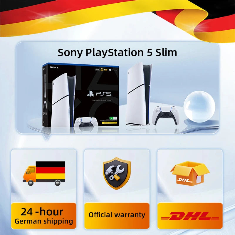 EU version Sony PlayStation 5 Slim Digital Console (825GB) Model Group - Slim Ultra High Speed SSD Ray Tracing 4K TV Gaming Video Game PS5 slim