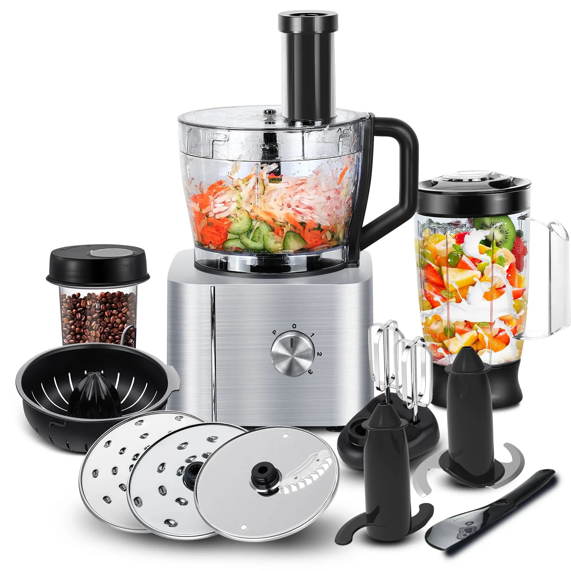 TopStrong 1100W 3.2L＋1.5L Three speed food processor YYFP405