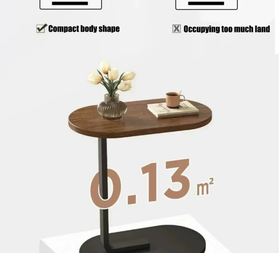C-shaped Side Table Small Coffee Table Living Room Sofa Table Home Portable Modern Light Luxury Style Home Compact Coffee Table