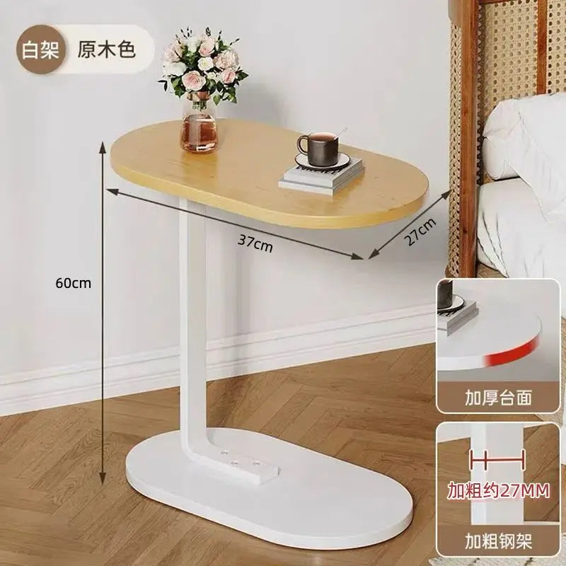 C-shaped Side Table Small Coffee Table Living Room Sofa Table Home Portable Modern Light Luxury Style Home Compact Coffee Table