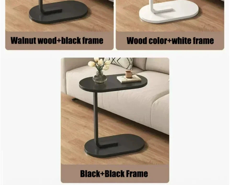 C-shaped Side Table Small Coffee Table Living Room Sofa Table Home Portable Modern Light Luxury Style Home Compact Coffee Table