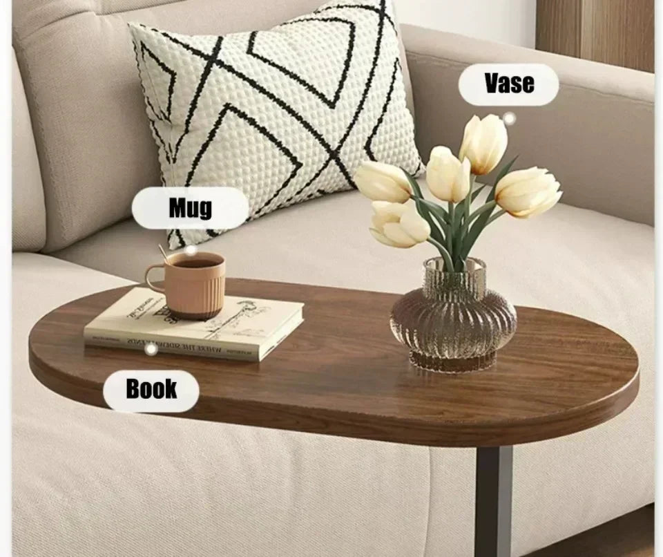 C-shaped Side Table Small Coffee Table Living Room Sofa Table Home Portable Modern Light Luxury Style Home Compact Coffee Table