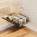 Pull Out Cabinet Organizer Fixed with Damping Guide, Heavy Duty Sliding Drawer Noiseless Slide Out Pantry Shelves For Kitchen