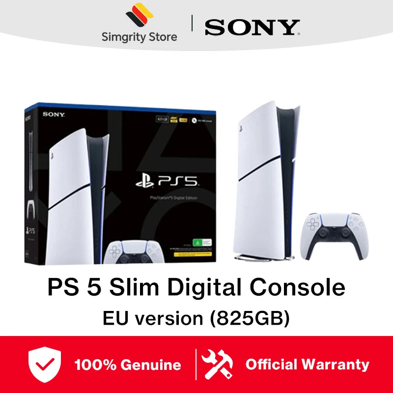 EU version Sony PlayStation 5 Slim Digital Console (825GB) Model Group - Slim Ultra High Speed SSD Ray Tracing 4K TV Gaming Video Game PS5 slim