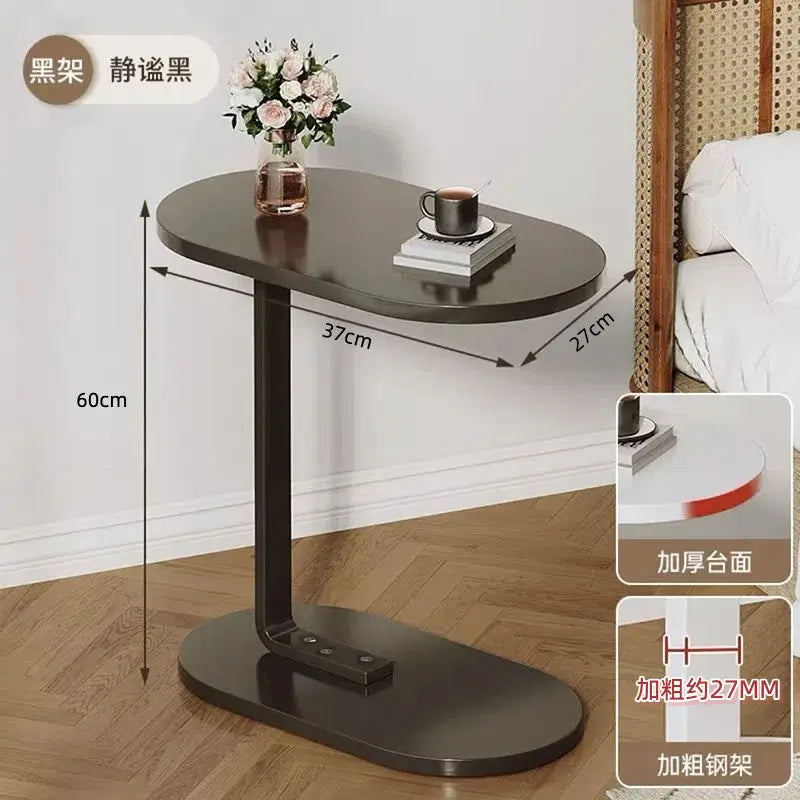 C-shaped Side Table Small Coffee Table Living Room Sofa Table Home Portable Modern Light Luxury Style Home Compact Coffee Table